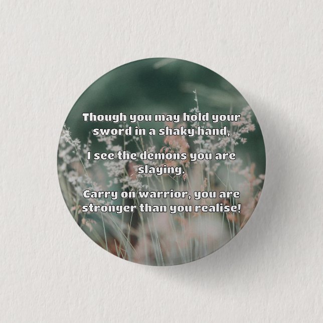 Badge Rond 2,50 Cm Citation d'encouragement positif Empath Warrior (Devant)