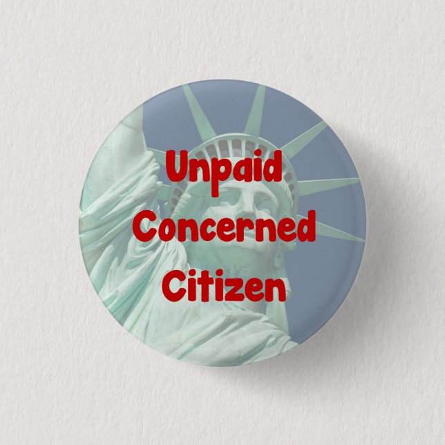 Badge Rond 2,50 Cm Citoyen intéressé impayé (Devant)