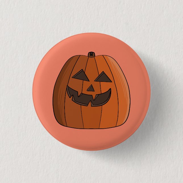 Badge Rond 2,50 Cm Citrouille Cool (Devant)
