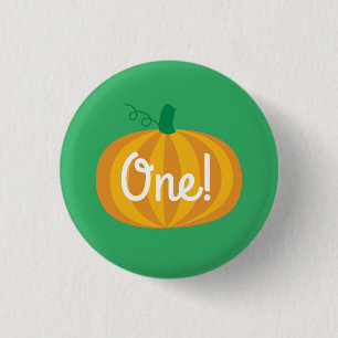Badge Rond 2,50 Cm Citrouille d'automne Patch 1er Anniversaire de fê