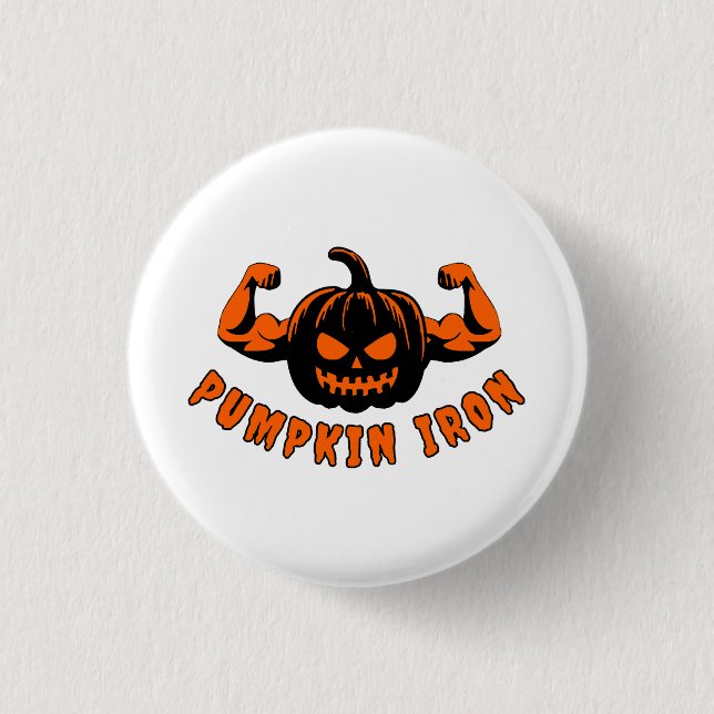 Badge Rond 2,50 Cm Citrouille de fer  (Devant)