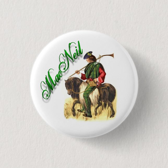 Badge Rond 2,50 Cm Clan MacNeil Bouton Scottish Dream (Devant)