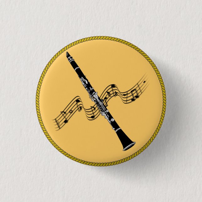 Badge Rond 2,50 Cm Clarinet (Devant)