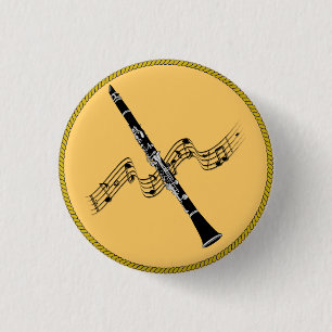Badge Rond 2,50 Cm Clarinet
