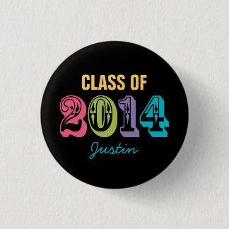 Badge Rond 2,50 Cm Classe au néon personnalisée de typographie de