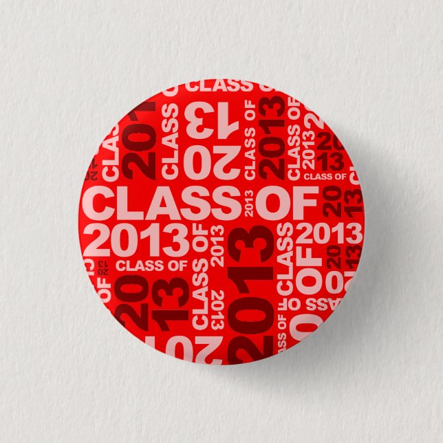 Badge Rond 2,50 Cm Classe d'obtentions du diplôme du bouton 2013 (Devant)