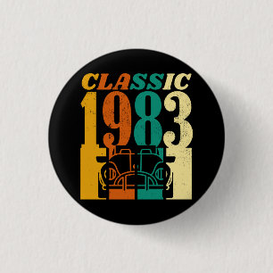 Badge Rond 2,50 Cm Classic 1983 42e anniversaire