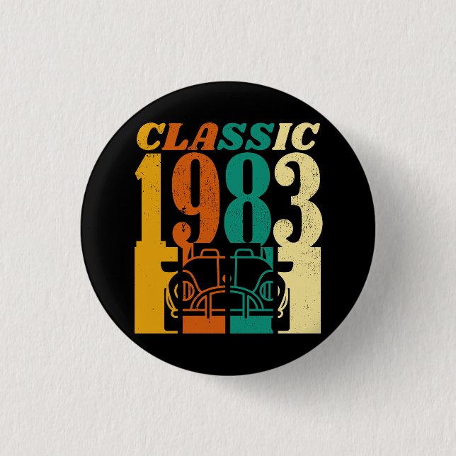Badge Rond 2,50 Cm Classic 1983 42e anniversaire (Devant)
