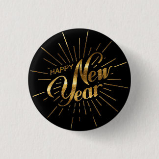 Badge Rond 2,50 Cm Classic New Year 2026 Pin Button