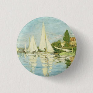 Badge Rond 2,50 Cm Claude Monet. Régates à Argenteuil  