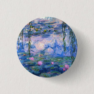 Badge Rond 2,50 Cm Claude Monet Water Lys Vintage Floral HD Art