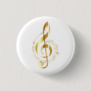 Badge Rond 2,50 Cm Clef de fer en insigne d'or