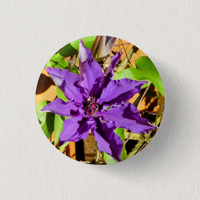 BADGE ROND 2,50 CM CLEMATIS (Devant)