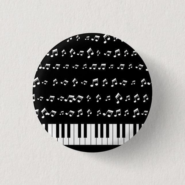 Badge Rond 2,50 Cm Clés de piano (Devant)