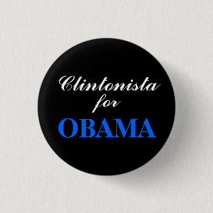 Badge Rond 2,50 Cm Clintonista pour OBAMA