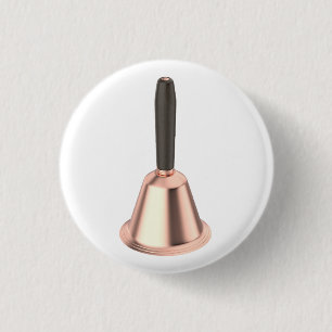 Badge Rond 2,50 Cm Cloche en cuivre