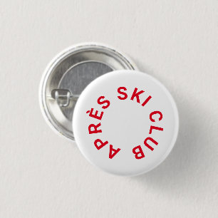 Badge Rond 2,50 Cm Club Après-Ski Ski Winter Red