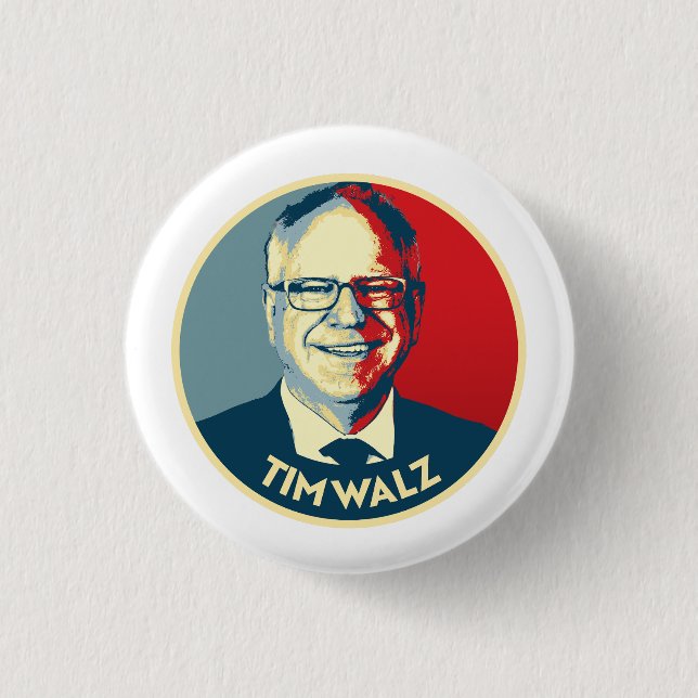 Badge Rond 2,50 Cm Club de fans Tim Walz (Devant)