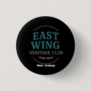 Badge Rond 2,50 Cm Club East Wing Heritage — Emblème Rétro Vintage