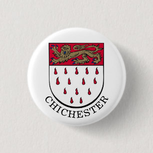Badge Rond 2,50 Cm Coat of Arms of Chichester, West Sussex (England)