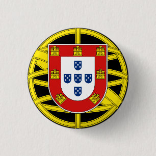 Badge Rond 2,50 Cm Coat of Arms of Portugal (Lesser coa)