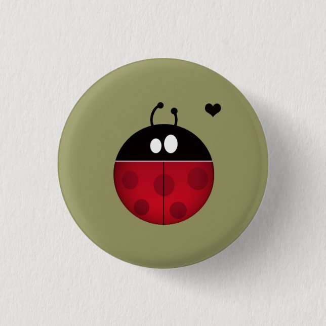 Badge Rond 2,50 Cm coccinelle (Devant)