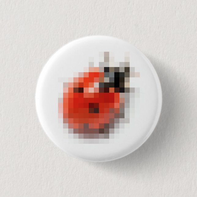 Badge Rond 2,50 Cm Coccinelle (Devant)