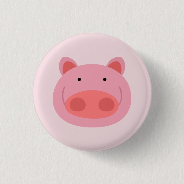 Badge Rond 2,50 Cm Cochon (Devant)