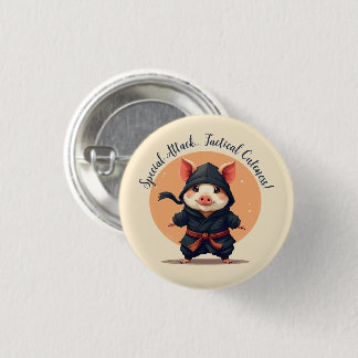 Badge Rond 2,50 Cm Cochon de Ninja