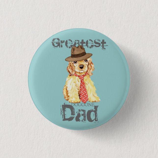 Badge Rond 2,50 Cm Cocker Spaniel Heart Papa (Devant)