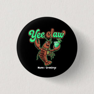 Badge Rond 2,50 Cm Cocktail côtier rétro Yee Claw aux écrevisses