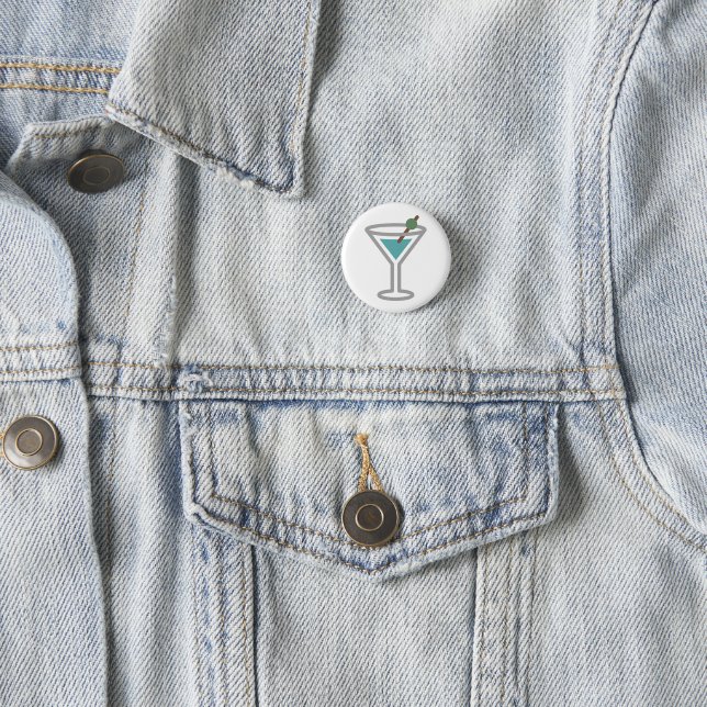 Badge Rond 2,50 Cm Cocktail drôle Martini Emoji (En situation)