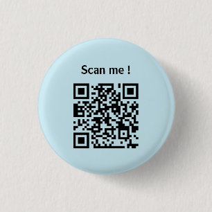 Badge Rond 2,50 Cm code QR personnalisé site web promotion bouton ble