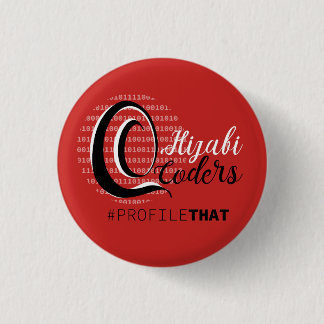 Badge Rond 2,50 Cm Codeurs de Hijabi - rouge