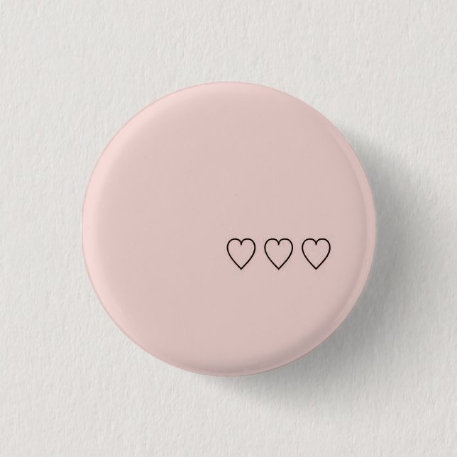 Badge Rond 2,50 Cm Coeur (Devant)
