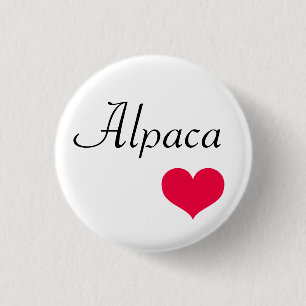 Badge Rond 2,50 Cm Coeur d'alpaga