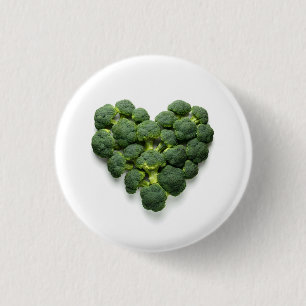 Badge Rond 2,50 Cm Coeur de Brocoli