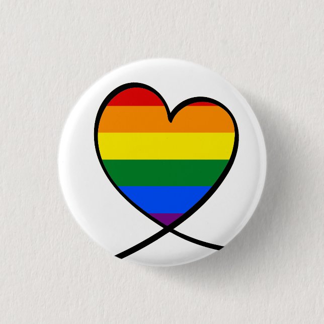 Badge Rond 2,50 Cm Coeur de fierté (Devant)