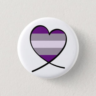 Badge Rond 2,50 Cm Coeur de fierté de Graysexual