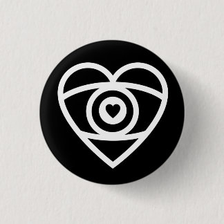 Badge Rond 2,50 Cm Coeur d'oeil
