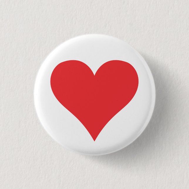 Badge Rond 2,50 Cm Coeur rouge (Devant)