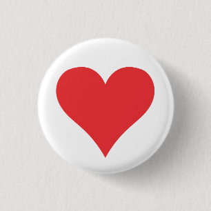 Badge Rond 2,50 Cm Coeur rouge