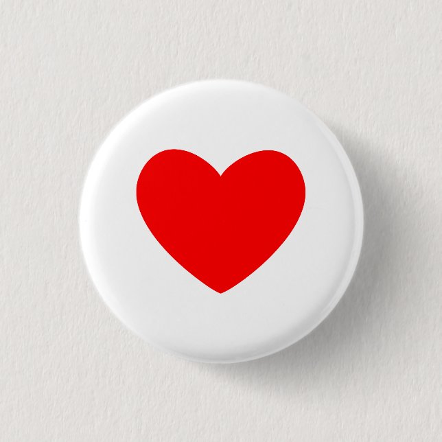 Badge Rond 2,50 Cm Coeur rouge (Devant)