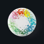 Badge Rond 2,50 Cm Coeurs colorés modernes Modèle vierge personnalisé<br><div class="desc">Coeurs colorés modernes Modèle blanc personnalisé Abstrait Bouton jaune orange bleu vert rose rouge violet.</div>