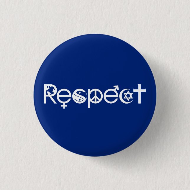 Badge Rond 2,50 Cm Coexister avec le respect - Paix et la tolérance (Devant)