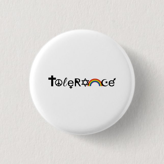 BADGE ROND 2,50 CM COEXISTEZ AVEC LA TOLÉRANCE (Devant)