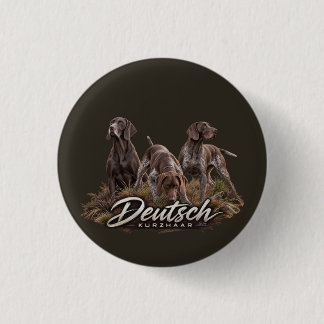 Badge Rond 2,50 Cm Collection de chasse du Pointer à poil court allem
