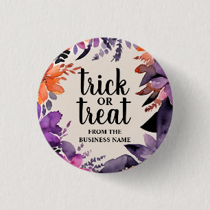 Badge Rond 2,50 Cm Collection de germes florales Halloween Elégance é