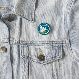 BADGE ROND 2,50 CM COLOMBES DE PAIX MONTE PLUS HAUT BOUTON