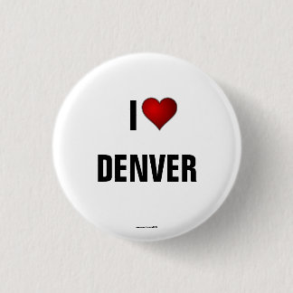 Badge Rond 2,50 Cm COLORADO : I Love Denver pinback bouton